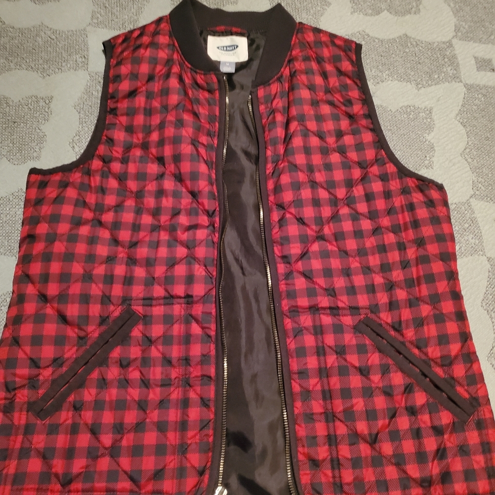 Buffalo plaid vest
